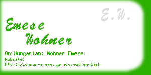 emese wohner business card